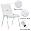 2 Pcs PU Dining Chairs, High Backrest Kitchen Chairs with Metal Legs, Sponge Seat Cushion Comfortable Chairs for Dining Room, Kitchen White - 3 of 4