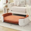 Scandinavian Style Elevated Cat Couch Bed with Washable Mattress, Indoor Pet Furniture for Medium Cats and Dogs -3irtyhousy - 4 of 4