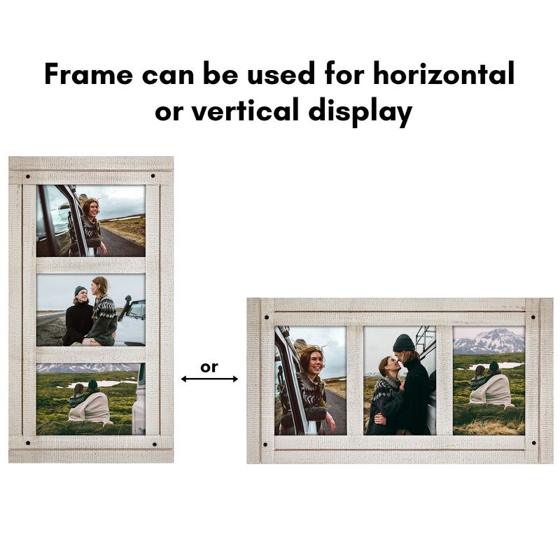 Americanflat Tri-Photo Frame for Western Home Decor, 4 of 9