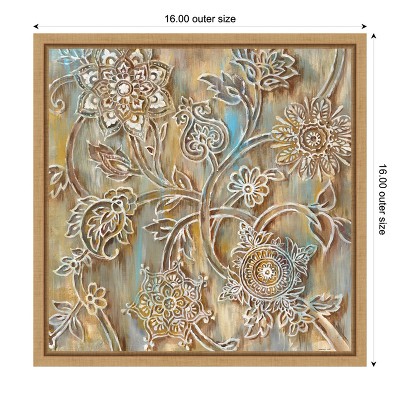 Amanti Art Henna Crop by Danhui Nai Canvas Wall Art Print Framed 16-in. x 16-in.