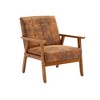 Leisure Chair, With Solid Wood Armrests And Legs, Ergonomics Seat Cushion & Backrest, Modern Accent Chair For Living Room, Bedroom, Office - 2 of 4