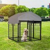 BestMassage Dog Kennel Outdoor Heavy Duty Dog Crate Welded Wire Dog Cage with  Waterproof Removable Top Cover - 2 of 4