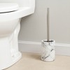 Evideco French Home Goods Marble Effect Freestanding Toilet Brush and Holder Set - 4 of 4