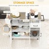 NicBex 1 Drawer Rolling Kitchen Island Cart with 3 Cabinets and 2 Racks,Kitchen Island on Wheels with Storage,Island Table for Kitchen - 4 of 4