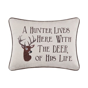C&F Home 12" x 16" Lives Here Aeedlepoint Pillow - 1 of 1