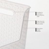 Y-Weave Narrow Easy Access Decorative Storage Basket Translucent - Brightroom™: Portable, Stackable, Clear Polypropylene Bin - image 4 of 4