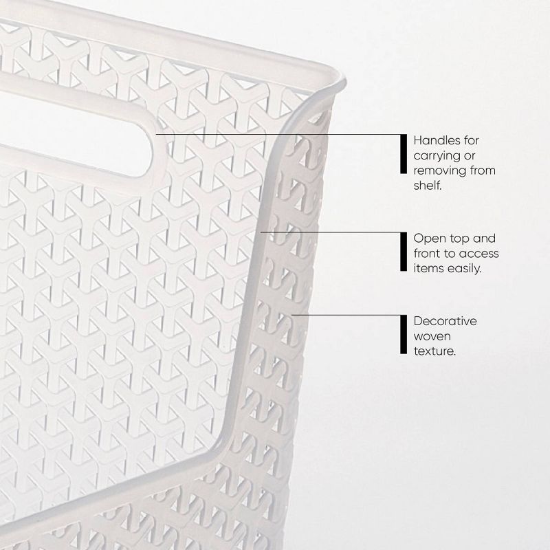Y-Weave Narrow Easy Access Decorative Storage Basket Translucent - Brightroom&#8482;, 5 of 7
