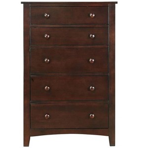 CAVINAS Bedroom Dresser with 5 Drawers,Storage Dressers & Chest of Drawers with Plywood Pine Veneer for Living Room,Entryway - 1 of 4