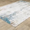 Micah Washable Faded Oriental Indoor Area Rug Ivory/Blue - Captiv8e Designs - 3 of 4