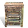 vidaXL End Table with 1 Drawer 1 Door Reclaimed Wood - 3 of 4