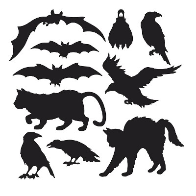 Beistle 5" - 12 1/2" Halloween Silhouettes; Black 40/Pack 01019