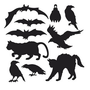Beistle 5" - 12 1/2" Halloween Silhouettes; Black 40/Pack 01019 - 1 of 1