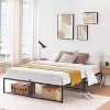 Metal Bed Frame - Heavy Duty Platform Bed Frame with Storage, Steel Supports, No Box Spring Required, Easy Assembly, Noiseless, Black - 3 of 4
