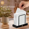 Napkin Holder for Table - Modern Black Napkin Dispenser, Bamboo and Iron Design, Non-Slip, Suitable for Kitchen, Dining, Farmhouse, Cocktail, Picnic. - 2 of 4