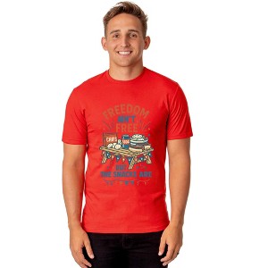 Independence Day T-Shirt Men's Freedom Isn't Free Snacks Novelty Tee - 1 of 4