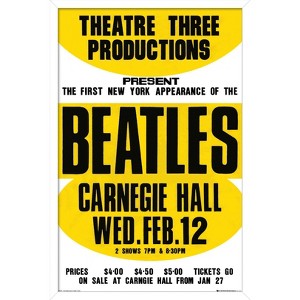 Trends International The Beatles - Carnegie Hall Framed Wall Poster Prints White Framed Version 14.725" x 22.375" - 1 of 4