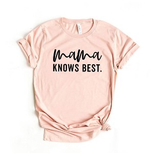Simply Sage Market Women's Mama Knows Best Short Sleeve Graphic Tee - 1 of 3