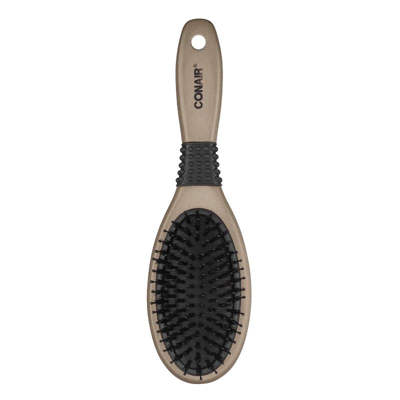Conair Ceramic Wood Nylon &#38; Boar Bristle Cushion Hair Brush - All Hair, 4 of 7