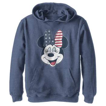 Boy's Disney Minnie Mouse American Bow Pull Over Hoodie