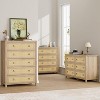 Drawer Dresser for Bedroom, Rattan Dresser, Boho Chest of Drawers, Wooden Chest with Clothes Storage Cabinet - 4 of 4