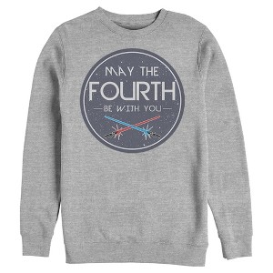 Men's Star Wars May the Fourth Lightsabers Sweatshirt - 1 of 3