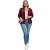 Women's Plus Size V-Neck Cardigan Casual 3/4 Sleeve Knit Button Down Open Front Sweater - 4 of 4