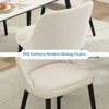 Dining Room Chairs Set of 2, Upholstered Linen Fabric Dining Chairs with Wood Legs, Modern Dining Chairs for Kitchen, Dining Room, Cafe, Living Room, - 4 of 4