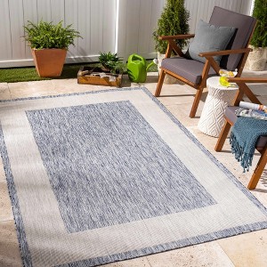 Hauteloom Kiah Blue Indoor & Outdoor Rug - 1 of 4