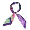 Wrapables Silky Feeling Satin Square Scarf, Violet Bouquet - image 4 of 4