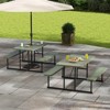 Costway Picnic Table Bench Set for 2-4 People Outdoor Rectangular Camping Dining Table Black/Gray/Green/White - 4 of 4