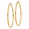 Black Bow Jewelry 2.5mm, 14k Yellow Gold Classic Round Hoop Earrings, 60mm (2 3/8 Inch) - 2 of 4