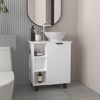 SEVOBAL Bathroom Vanities 84cm Floating Vessel Sink Vanities with Double Doors and Storage Shelf for Bathroom Storage, White, 28.74"*28.74"*11.42" - 3 of 4