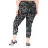 Women's Tropical Leaf Workout Capri Pant - SHOSHO - 3 of 3