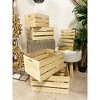 Essential Decor & Beyond 6-Piece Set Natural Wooden Crate Storage - 2 of 2