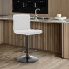 Duval Adjustable Barstool with Faux Leather and Metal Finish - Armen Living - 2 of 4