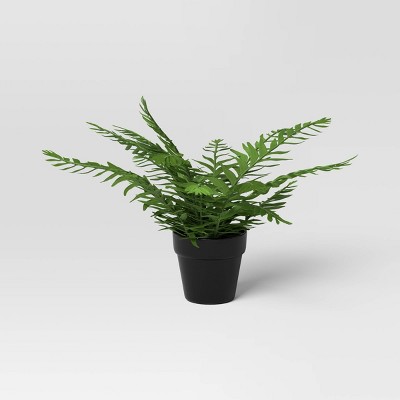 12" Medium Tabletop Fern Leaf Artificial Plant - Threshold™