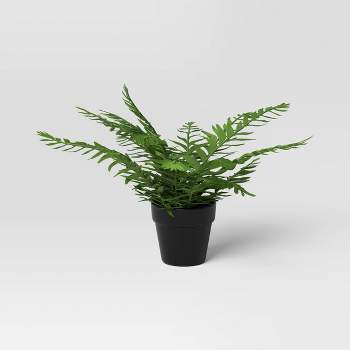 12" Medium Tabletop Fern Leaf Artificial Plant - Threshold™