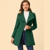 INSPIRE CHIC Women's Classic Stand Collar Long Sleeve Winter Belted Long Coat - 2 of 4