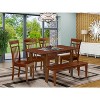 Contemporary 6 Piece Dining Set - Table, 4 Chairs & Bench - Cool Modern Design - 2 of 4