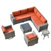 XIZZI Premium Outdoor Swivel Chair Sofa Set in 7 Colors, Modular Patio Seating with Swivel Chairs, Add-Ons Like Coffee Table and Fire Pit - 2 of 4