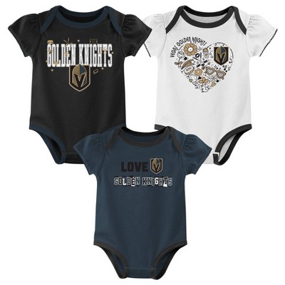 NHL Vegas Golden Knights Baby Girls' 3pk Bodysuit