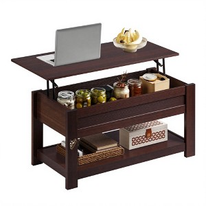Coffee Table, 39" Lift Top Coffee Table with Hidden Compartment and Storage Shelf - 1 of 4