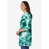 Woman Within Plus Size Three-Quarter Sleeve Notch-Neck Tunic - 3 of 3