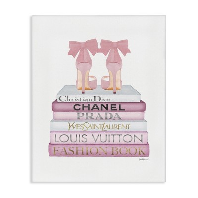Stupell Industries Pastel Pink Heels & Books, 16" x 20"