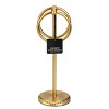 Home Mart Goods Aged Brass Gold Stainless Steel Double Ring Fingertip Towel Holder With Heavy Base - 2 of 4