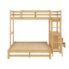 YOOCOZZ Twin over Full Bunk Bed with Built-in Desk and Three Drawers - 3 of 4