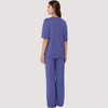 Anna-Kaci Lounge Women's Relaxed Fit Lounge Set with V-Neck Short Sleeve Top and Full-Length Pants - 4 of 4