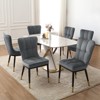 Bekrvio Modern High Back Dining Chairs Set of 2/4/6,Velvet Waffle Upholstered Armless Accent Side Chairs with Metal Legs for Dining/Living Room - 2 of 4