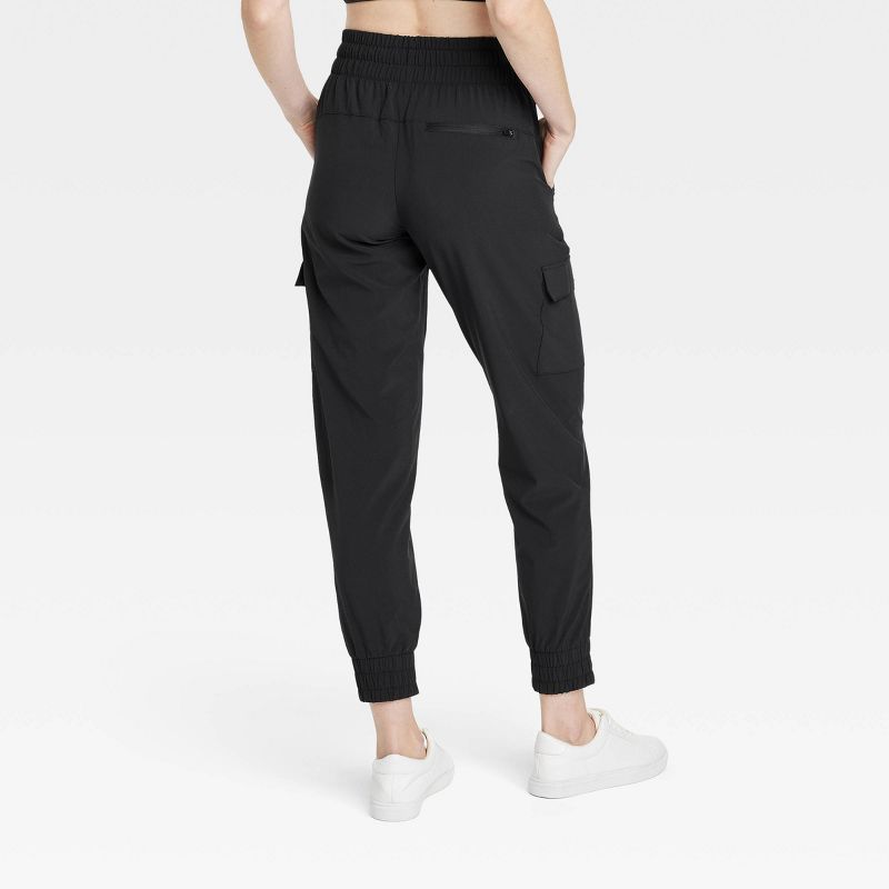 Women's Flex Woven Mid-Rise Cargo Joggers - All In Motion™, 2 of 6
