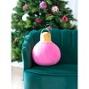 Shiraleah Pink Christmas Ornament Bauble Pillow, Large - 2 of 4